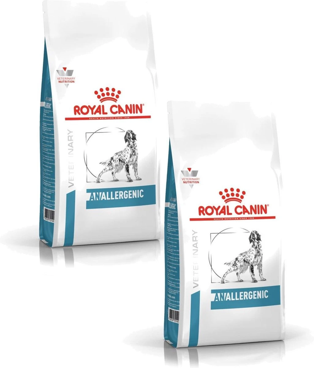 Royal Canin Veterinary Diet Anallergenic - Hondenvoer - 2 X 8 Kg 1 Royal Canin Veterinary Diet Anallergenic - Hondenvoer - 2 X 8 Kg