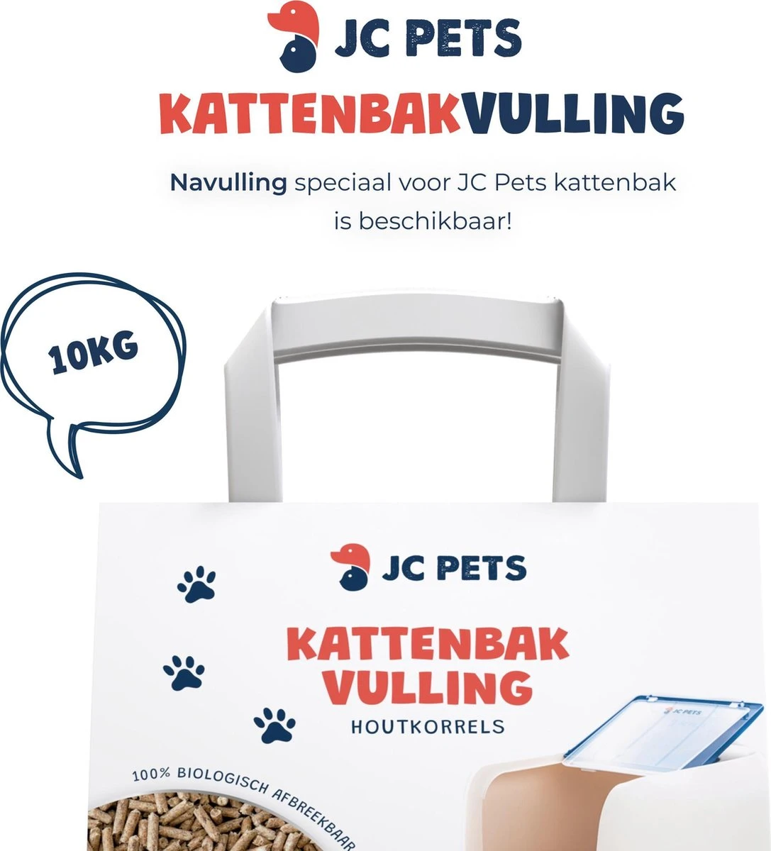 JC Pets Premium Kattenbak Systeem - Inclusief 2.5KG / 4L Kattenbakvulling - Zelfreinigend 9 JC Pets Premium Kattenbak Systeem - Inclusief 2.5KG / 4L Kattenbakvulling - Zelfreinigend - Afbeelding 9