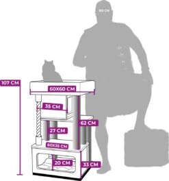 Petrebels Lodge 107 Krabpaal - Cappuccino - Design - Zeer Stabiel -Huisdierbenodigdheden Serie 1121x1200