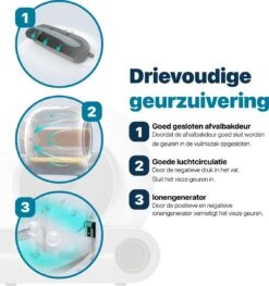 BOME Automatische Kattenbak - Zelfreinigende Kattenbak - Met App En Touchscreen - 65L -Huisdierbenodigdheden Serie 1128x1200 2