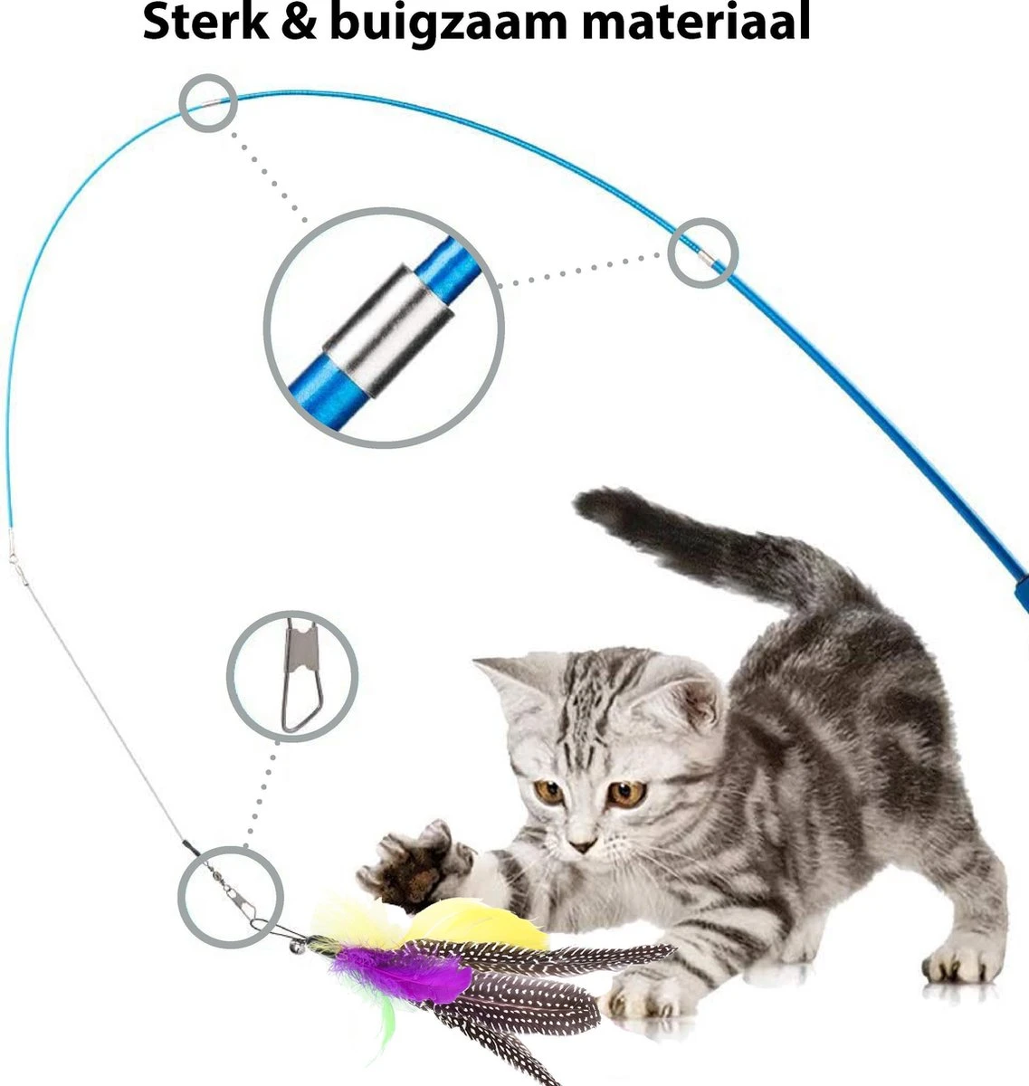 Filo Kattenhengel Set + 12 Kattenspeeltjes – Speelhengels Interactief Kattenspeelgoed – Hengel Kattenspeeltje Kittens - Speelgoed Speelhengel Vis Kat En Kitten 2 Filo Kattenhengel Set + 12 Kattenspeeltjes – Speelhengels Interactief Kattenspeelgoed – Hengel Kattenspeeltje Kittens - Speelgoed Speelhengel Vis Kat En Kitten - Afbeelding 2