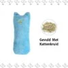 Merkloos EPIN | Kattenkruid Knuffeldier | Katten Speelgoed | Catnip | Kattenspeelgoed | BLAUW