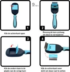 Petsify - Dierenborstel - Professionele 5 In 1 Hondenborstel - Voor Hond En Kat - Tweezijdig - Hondenkam - Kattenborstel - Kattenkam -Huisdierbenodigdheden Serie 1170x1200 3