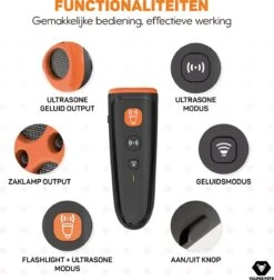 Vulpes Pets® Ultrasone Anti Blaf Apparaat – 3-in-1 Anti Blaf Apparaat Pro - Diervriendelijk & Zonder Schok - Alternatief Anti Blafband - Voor Kleine & Grote Honden - Audio - Flashlight - USB-Oplaadbaar -Huisdierbenodigdheden Serie 1177x1200 1