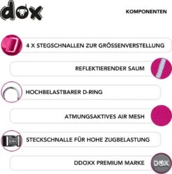 DDOXX Hondenharnas, Reflecterend, Verstelbaar, Breakaway | Borstharnas Voor Klein, Middelgroot | Hondenharnas Hond Kat Puppy Auto | Kattenharnas Puppy Harnas | Roze Roze, S 13 DDOXX Hondenharnas, Reflecterend, Verstelbaar, Breakaway | Borstharnas Voor Klein, Middelgroot | Hondenharnas Hond Kat Puppy Auto | Kattenharnas Puppy Harnas | Roze Roze, S -Huisdierbenodigdheden Serie 1184x1200