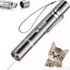 Merkloos Hoogwaardig Laserlampje Voor Katten | USB Oplaadbaar | 7 In 1 Laserpen | Laserpen | Zaklamp | Kattenspeeltje | Kattenspeelgoed | Zilver | Laserpointer Rood/groen | UV Licht