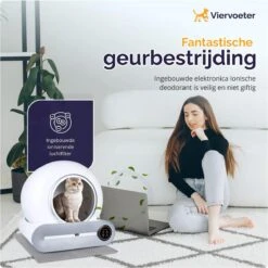 Viervoeter™ Kattenbak Zelfreinigend – Automatische Kattenbak – Zelfreinigende Kattenbak – Anti-geur – 53x58x55cm – Bedienen Via App – 65 Liter 12 Viervoeter™ Kattenbak Zelfreinigend – Automatische Kattenbak – Zelfreinigende Kattenbak – Anti-geur – 53x58x55cm – Bedienen Via App – 65 Liter -Huisdierbenodigdheden Serie 1198x1200 13