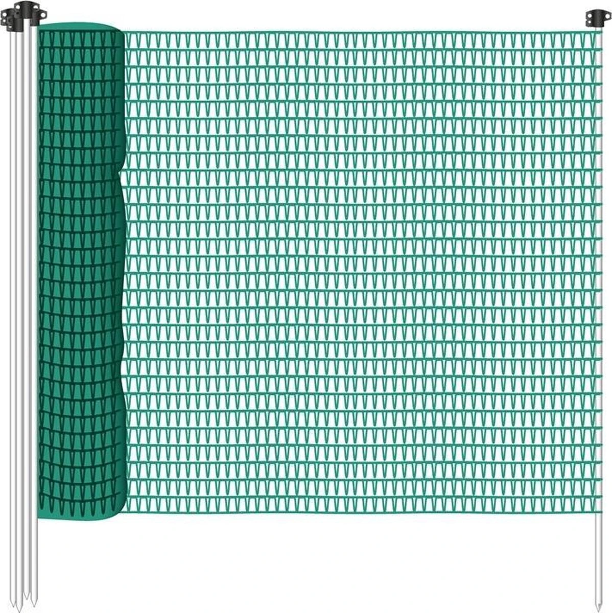 Verplaatsbare Net Afrastering Groen 80cm Hoog - 20m 3 Verplaatsbare Net Afrastering Groen 80cm Hoog - 20m - Afbeelding 3