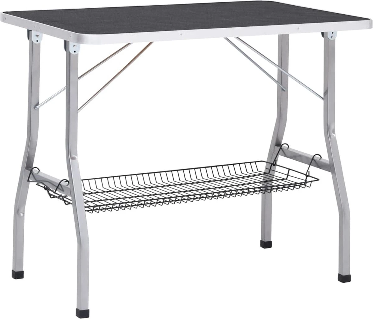 VIDAXL Hondentrimtafel Verstelbaar Met 2 Lussen En Opbergschap 7 VIDAXL Hondentrimtafel Verstelbaar Met 2 Lussen En Opbergschap - Afbeelding 7