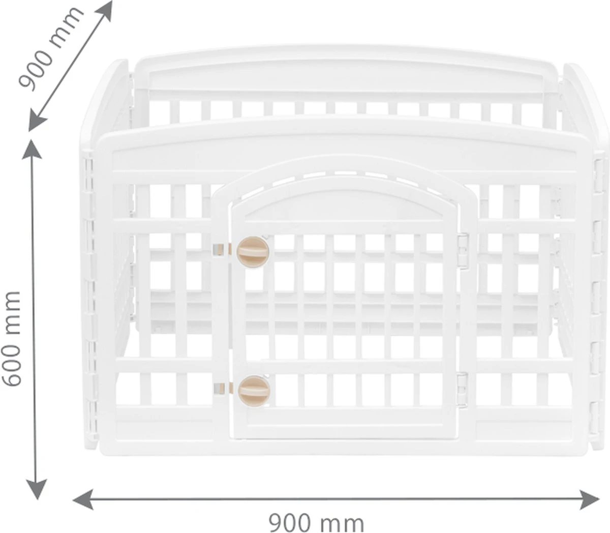 Iris Ohyama Puppy Ren CI-604E - Kunststof - Beige/Wit 2 Iris Ohyama Puppy Ren CI-604E - Kunststof - Beige/Wit - Afbeelding 2