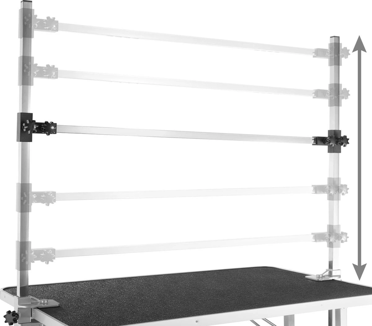 Tectake - Honden Trimtafel Met Twee Lussen - Zwart/zilver- 402893 11 Tectake - Honden Trimtafel Met Twee Lussen - Zwart/zilver- 402893 - Afbeelding 11