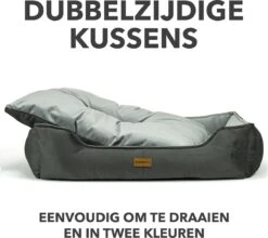 Primeplus Grote Hondenmand XL - Grijs - 100x80x20 CM - Orthopedische Hondenmanden - Hondenkussen -Huisdierbenodigdheden Serie 1200x1071