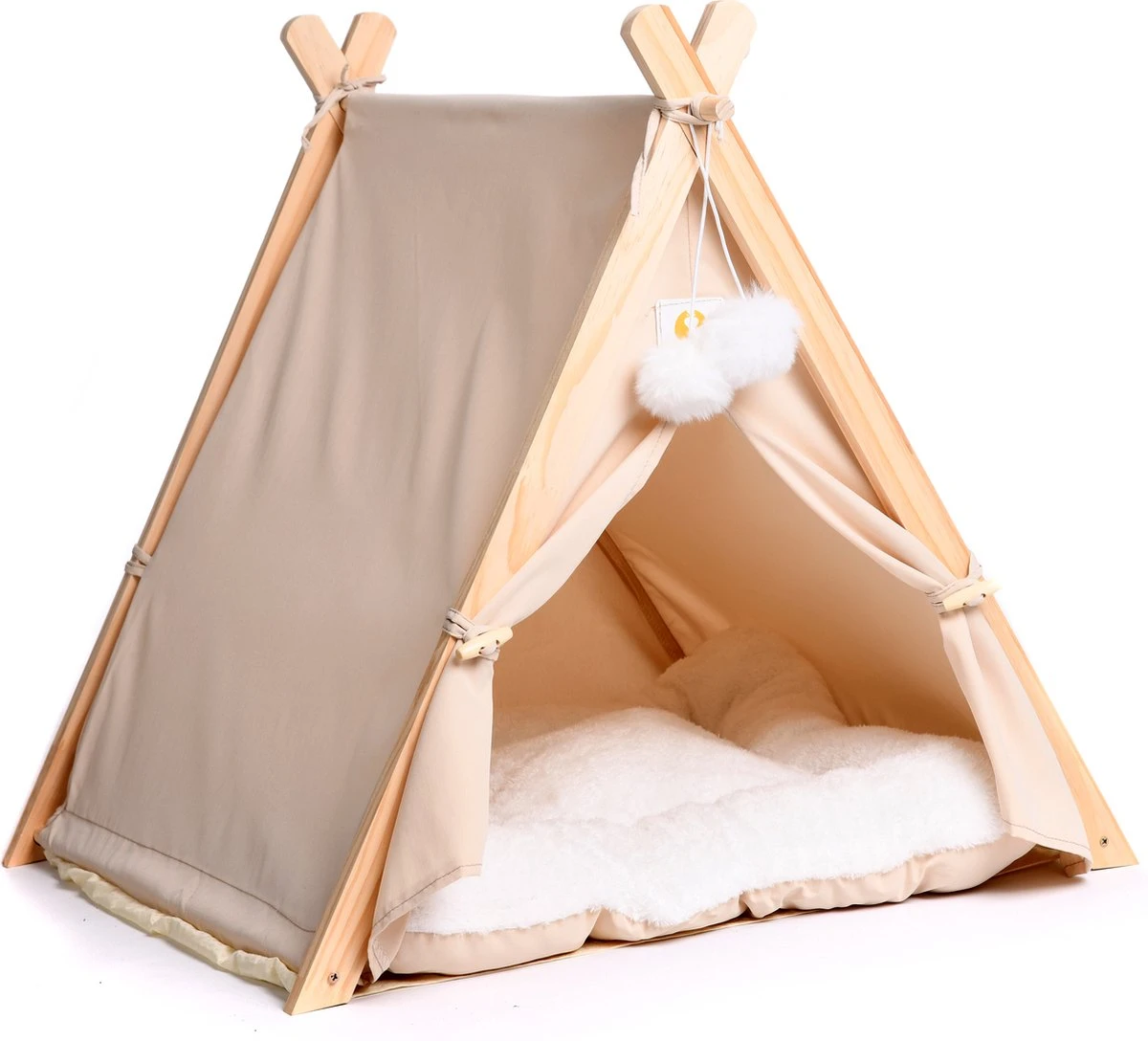 Dogs&Co Tippi Tent Voor Katten Of Kleine Honden Ecru 1 Dogs&Co Tippi Tent Voor Katten Of Kleine Honden Ecru