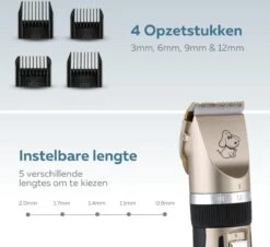 BYER Professionele Dieren Tondeuse Set - Voor Huisdieren Katten & Honden - Draadloos - Oplaadbare Pet Trimmer - Dog Tondeuze Clipper - 5 Standen & Vier Opzetkammen - Low Noise 11 BYER Professionele Dieren Tondeuse Set - Voor Huisdieren Katten & Honden - Draadloos - Oplaadbare Pet Trimmer - Dog Tondeuze Clipper - 5 Standen & Vier Opzetkammen - Low Noise -Huisdierbenodigdheden Serie 1200x1096 2
