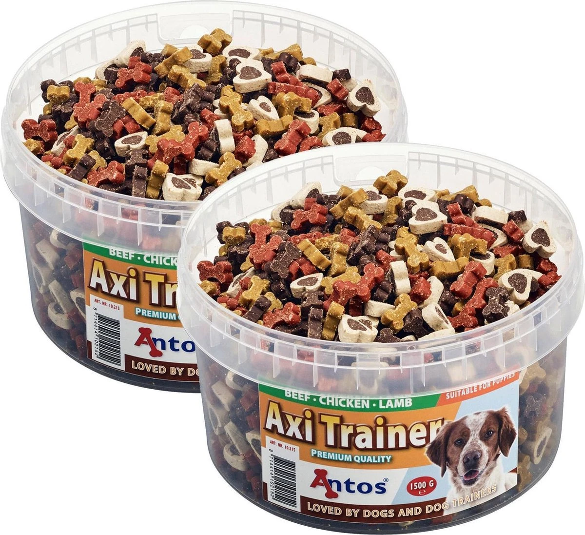 Antos Axi Trainer - Hondensnacks - 2 X Kip Lam Rund 1500 G 2 Antos Axi Trainer - Hondensnacks - 2 X Kip Lam Rund 1500 G - Afbeelding 2