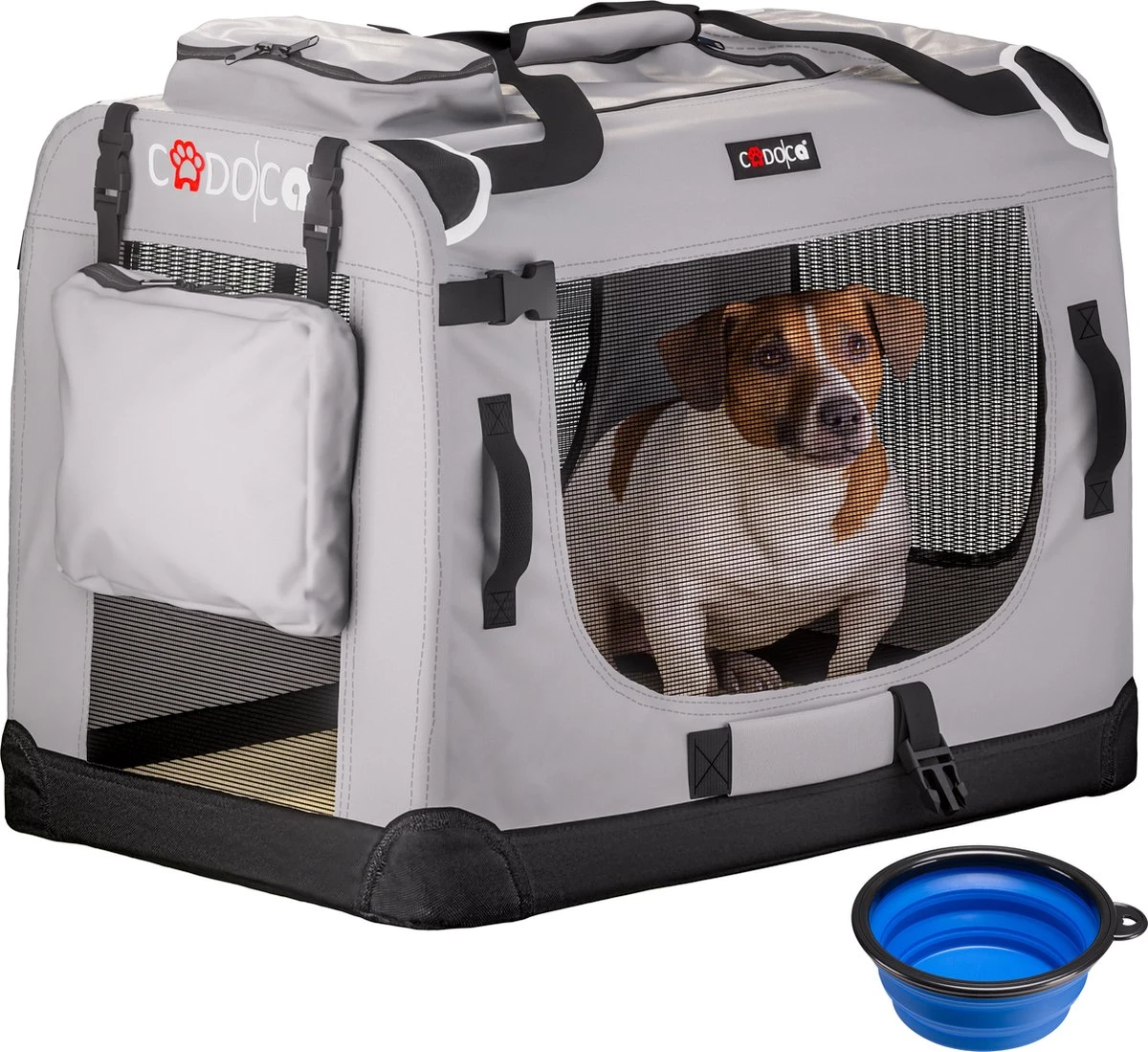 Cadoca Hondentransportbox Opvouwbaar - Maat M 6 Cadoca Hondentransportbox Opvouwbaar - Maat M - Afbeelding 6