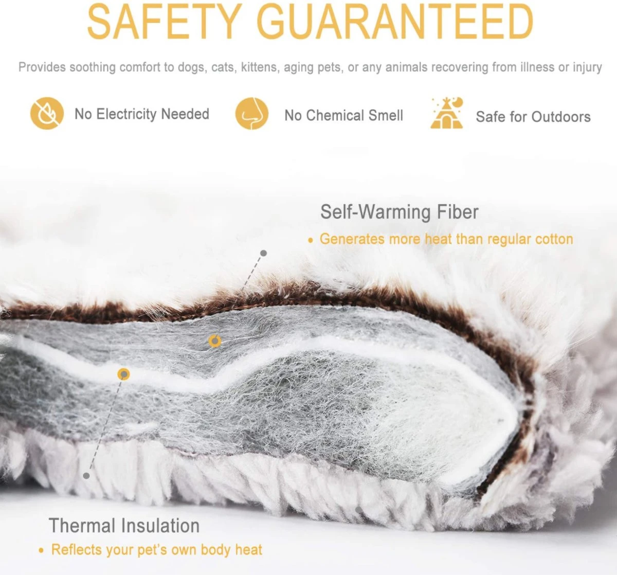 Merkloos Zelfverwarmende Dierendeken Zonder Stroom Thermo Deken Hond Kat Inclusief Adreslabel 70 X 47 Cm 3 Merkloos Zelfverwarmende Dierendeken Zonder Stroom Thermo Deken Hond Kat Inclusief Adreslabel 70 X 47 Cm - Afbeelding 3