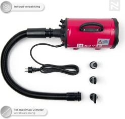 Nuvoo Professionele Hondenföhn / Waterblazer / Hondenborstel Met 3 Opzetstukken - Verstelbare Vermogen Tot 2200W - Warme / Koude Stand - Rood 15 Nuvoo Professionele Hondenföhn / Waterblazer / Hondenborstel Met 3 Opzetstukken - Verstelbare Vermogen Tot 2200W - Warme / Koude Stand - Rood -Huisdierbenodigdheden Serie 1200x1136 1