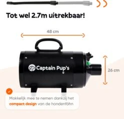 Captain Pup's Professionele Hondenföhn Met 4 Opzetstukken - Bijgeleverde Hondenborstel - Waterblazer Voor Honden - Zwart 15 Captain Pup's Professionele Hondenföhn Met 4 Opzetstukken - Bijgeleverde Hondenborstel - Waterblazer Voor Honden - Zwart -Huisdierbenodigdheden Serie 1200x1145 1
