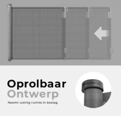 Château Animaux® - Tot 180cm Breed Traphekje Oprolbaar Hond - Stijlvolle Oplossing - Dieren Hek - Honden Hek -Huisdierbenodigdheden Serie 1200x1145 2