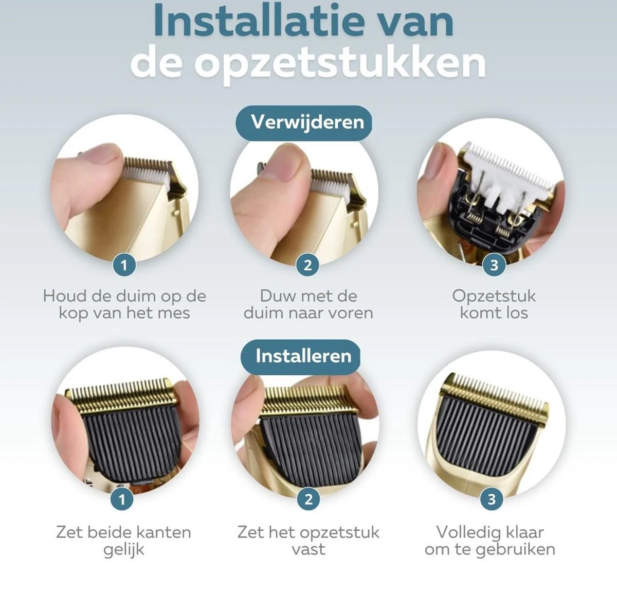 BYER Professionele Dieren Tondeuse Set - Voor Huisdieren Katten & Honden - Draadloos - Oplaadbare Pet Trimmer - Dog Tondeuze Clipper - 5 Standen & Vier Opzetkammen - Low Noise 8 BYER Professionele Dieren Tondeuse Set - Voor Huisdieren Katten & Honden - Draadloos - Oplaadbare Pet Trimmer - Dog Tondeuze Clipper - 5 Standen & Vier Opzetkammen - Low Noise - Afbeelding 8