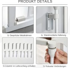 PawHut Afschermhek Voor Honden Veiligheidshek Hondenhek 3 Elementen Kunststof Wit D06-100V01 18 PawHut Afschermhek Voor Honden Veiligheidshek Hondenhek 3 Elementen Kunststof Wit D06-100V01 -Huisdierbenodigdheden Serie 1200x1156 2