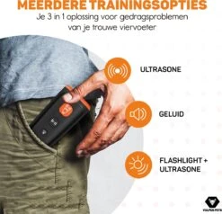 Vulpes Pets® Ultrasone Anti Blaf Apparaat – 3-in-1 Anti Blaf Apparaat Pro - Diervriendelijk & Zonder Schok - Alternatief Anti Blafband - Voor Kleine & Grote Honden - Audio - Flashlight - USB-Oplaadbaar -Huisdierbenodigdheden Serie 1200x1157 2