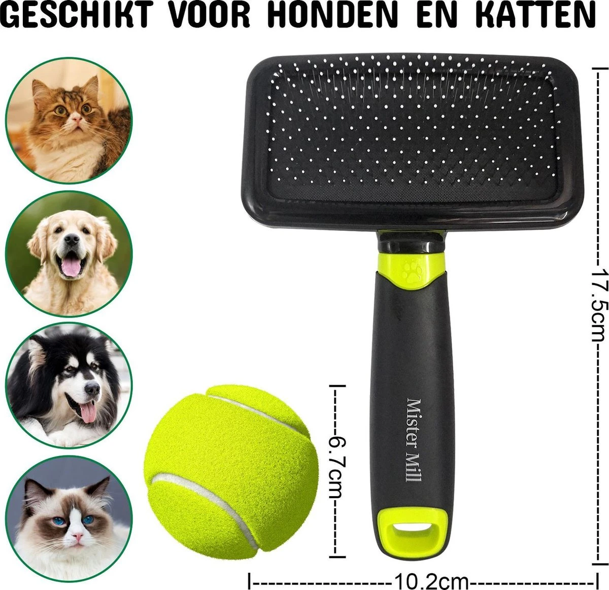 Mister Mill Professionele Set Slicker Honden Kattenborstel Plus Nagelknipper Plus Ondervacht Kam 9 Mister Mill Professionele Set Slicker Honden Kattenborstel Plus Nagelknipper Plus Ondervacht Kam - Afbeelding 9