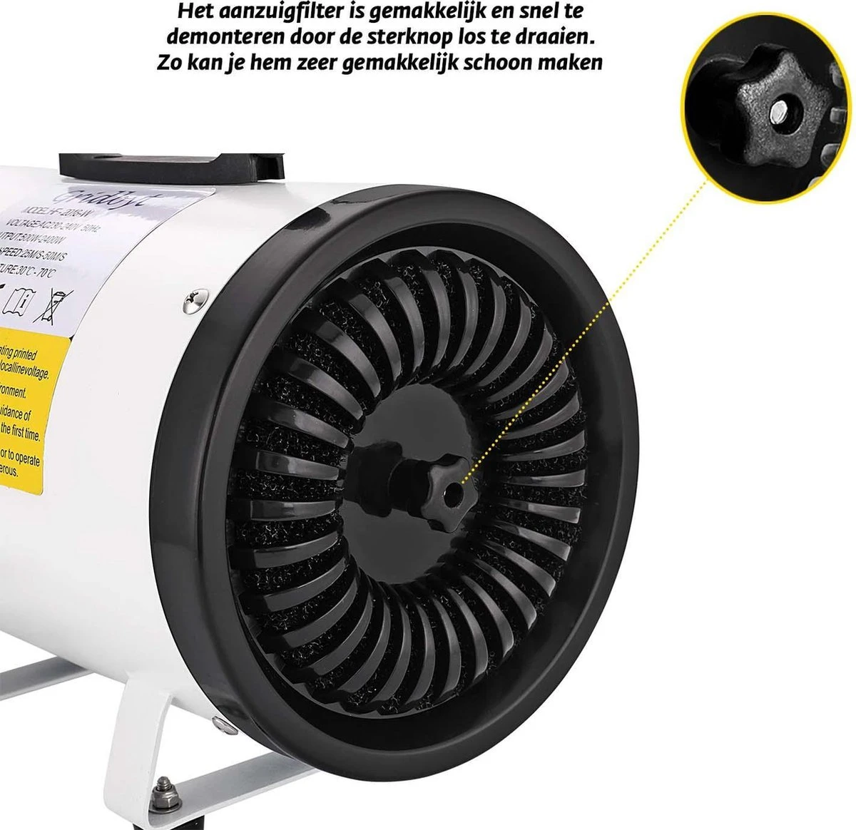 Gridbyt Professionele Hondenföhn – Waterblazer Voor Honden – Voor Een Mooie Vacht – Wit 6 Gridbyt Professionele Hondenföhn – Waterblazer Voor Honden – Voor Een Mooie Vacht – Wit - Afbeelding 6