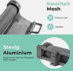 Château Animaux® - Tot 180cm Breed Traphekje Oprolbaar Hond - Stijlvolle Oplossing - Dieren Hek - Honden Hek -Huisdierbenodigdheden Serie 1200x1165 4