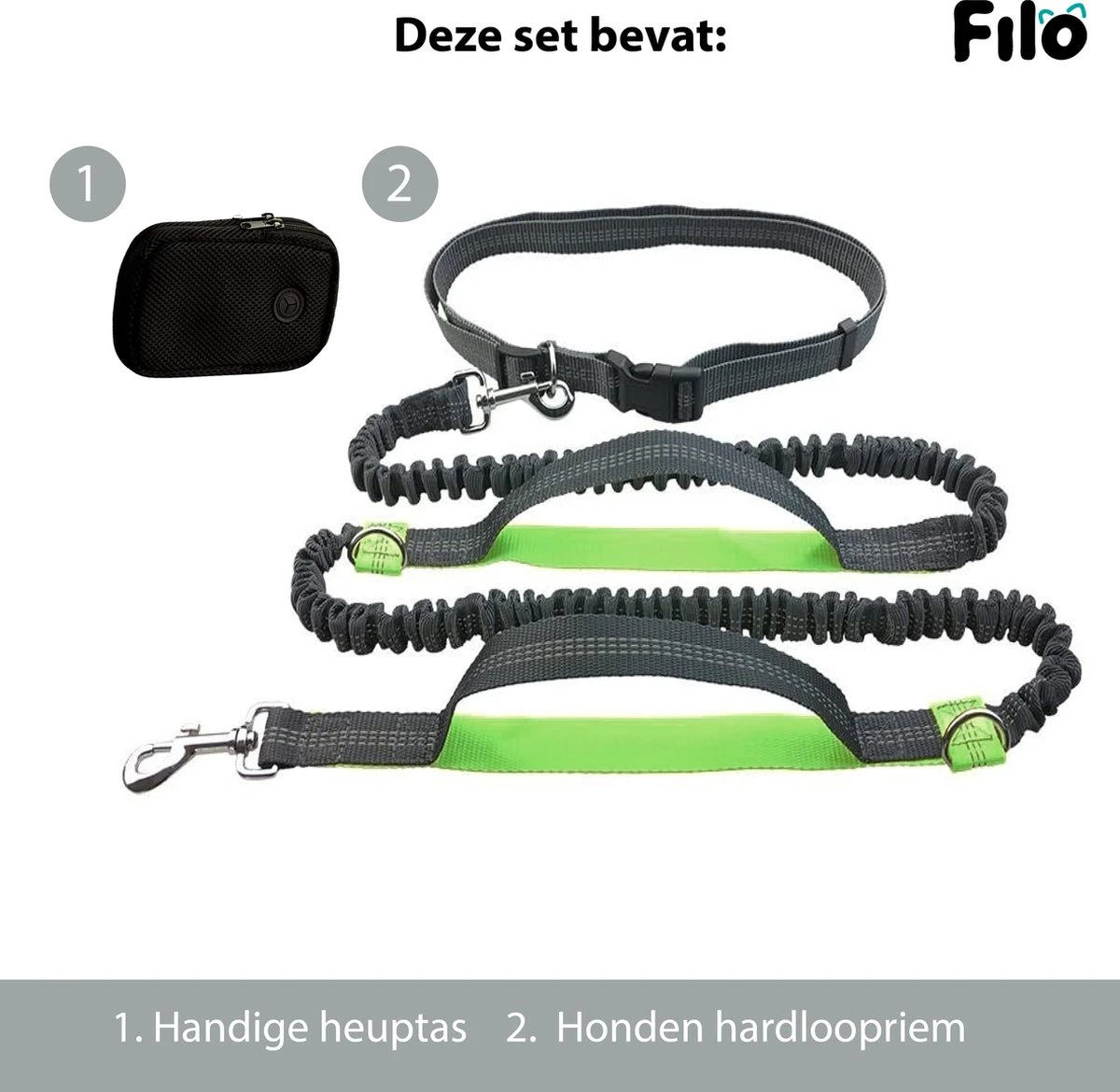 Filo Elastische Hondenriem Middel - Hardlopen En Wandelen - Hardloopriem Hond Handsfree Met Heuptasje - Looplijn Met Heupriem - Canicross Gordel Honden - Riemen - Heupgordel - Leiband 8 Filo Elastische Hondenriem Middel - Hardlopen En Wandelen - Hardloopriem Hond Handsfree Met Heuptasje - Looplijn Met Heupriem - Canicross Gordel Honden - Riemen - Heupgordel - Leiband - Afbeelding 8