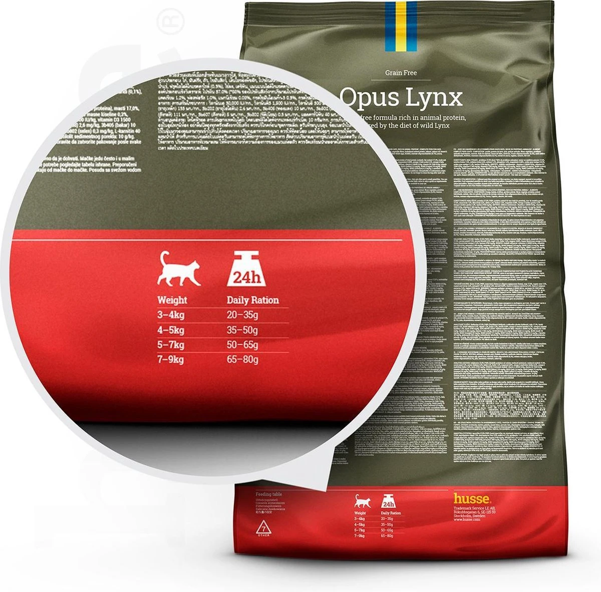 Husse Opus Lynx Graanvrij Kattenvoer - 7 Kg 2 Husse Opus Lynx Graanvrij Kattenvoer - 7 Kg - Afbeelding 2