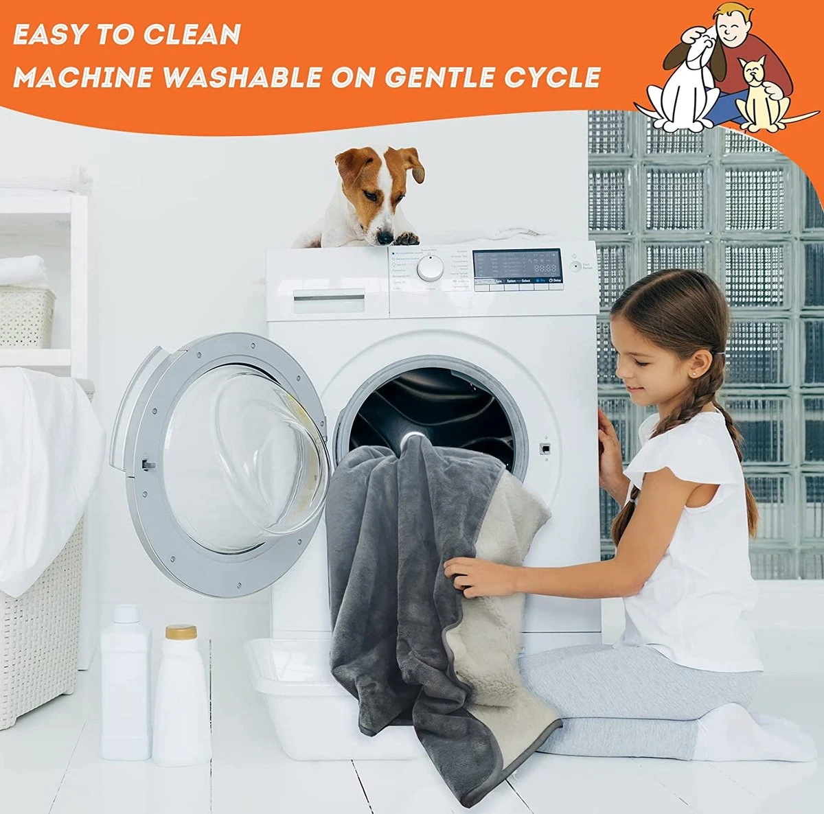 Hondendeken, Fleece, Waterdicht, Wasbaar, Hondenmat, Huisdier, Warme Zachte Deken Voor Hondendeken, Kattendeken, Deken Voor Katten En Honden, Waterdichte Deken Voor Bank, Bed, 150 X 127 Cm 2 Hondendeken, Fleece, Waterdicht, Wasbaar, Hondenmat, Huisdier, Warme Zachte Deken Voor Hondendeken, Kattendeken, Deken Voor Katten En Honden, Waterdichte Deken Voor Bank, Bed, 150 X 127 Cm - Afbeelding 2