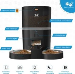 Pretty Paws QQ003 - Wifi Voermachine - Dubbele Voerbakjes - Zwart - Kat - 6L 16 Pretty Paws QQ003 - Wifi Voermachine - Dubbele Voerbakjes - Zwart - Kat - 6L -Huisdierbenodigdheden Serie 1200x1188