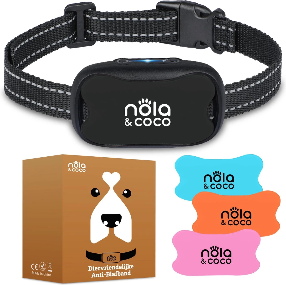 Nola & Coco® Oplaadbare Anti Blafband - 4 Kleuren - Zonder Schok - Waterdichte Diervriendelijke Blaf Halsband - Opvoedingshalsband - Voor Grote En Kleine Honden - Lichte Vibratie En Geluid - 3 Tot 60kg 1 Nola & Coco® Oplaadbare Anti Blafband - 4 Kleuren - Zonder Schok - Waterdichte Diervriendelijke Blaf Halsband - Opvoedingshalsband - Voor Grote En Kleine Honden - Lichte Vibratie En Geluid - 3 Tot 60kg