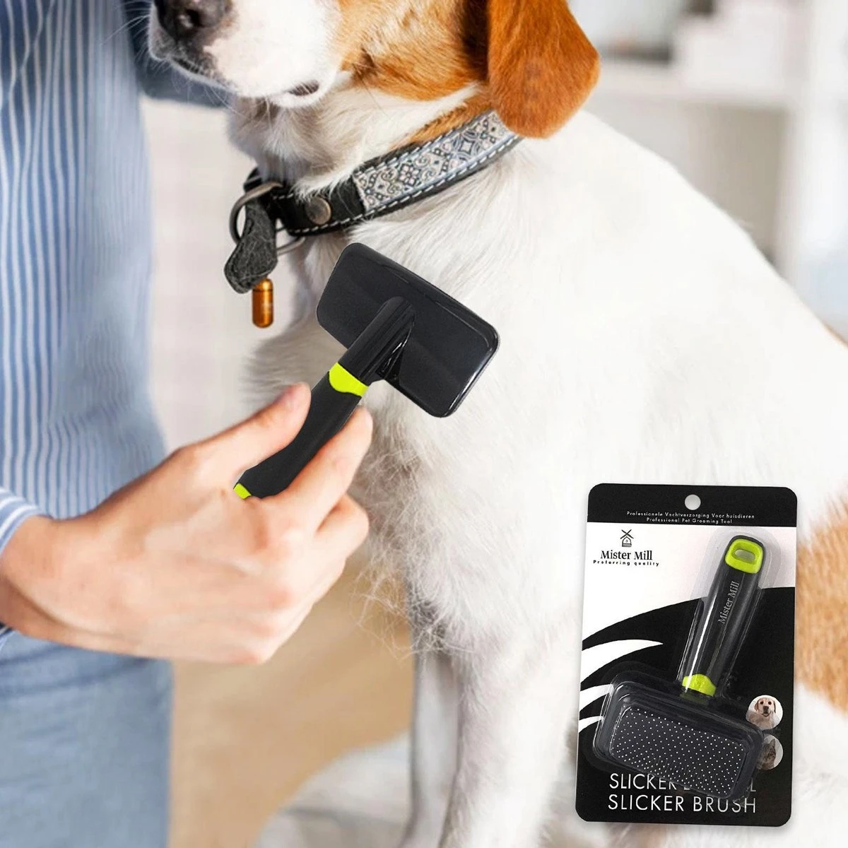 Mister Mill Professionele Set Slicker Honden Kattenborstel Plus Nagelknipper Plus Ondervacht Kam 12 Mister Mill Professionele Set Slicker Honden Kattenborstel Plus Nagelknipper Plus Ondervacht Kam - Afbeelding 12
