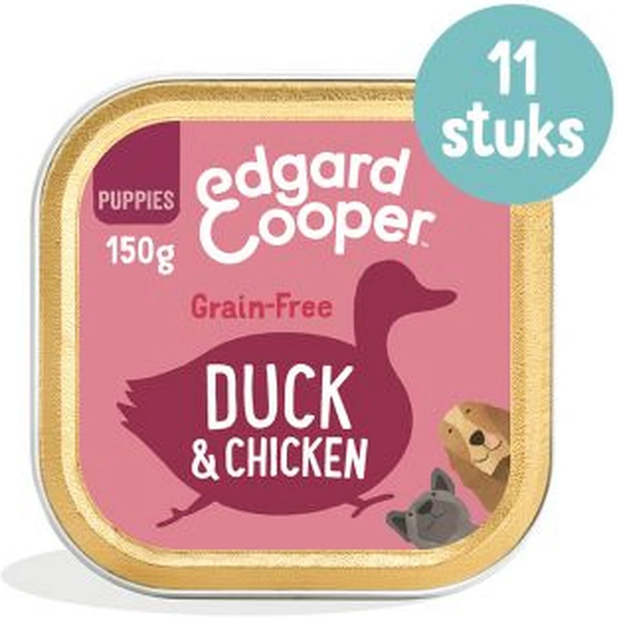 11x Edgard & Cooper Kuipje Vers Vlees Puppy Hondenvoer Eend - Kip 150 Gr 10 11x Edgard & Cooper Kuipje Vers Vlees Puppy Hondenvoer Eend - Kip 150 Gr - Afbeelding 10