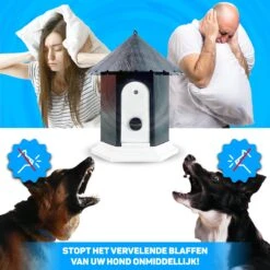Vulpes Pets® Anti Blaf Apparaat Pro - Anti Blafband Voor Alle Honden - Luxe Hondentrainer - Diervriendelijk & Zonder Schok - Inclusief 9V Batterij - Waterbestendig - Ophangbaar - Instelbare Ultrasone Niveauregeling - 4 Standen -Huisdierbenodigdheden Serie 1200x1200 219