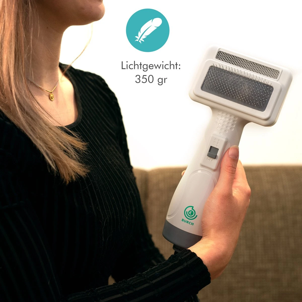 BURCH PetCare Ace - Waterblazer Voor Honden - Handzame Hondenföhn - RVS Borstel - 500W 6 BURCH PetCare Ace - Waterblazer Voor Honden - Handzame Hondenföhn - RVS Borstel - 500W - Afbeelding 6