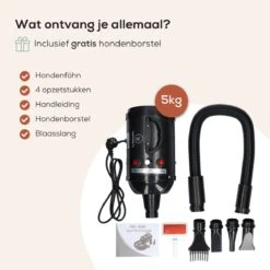 MiMOPETS® Hondenföhn Met 4 Opzetstukken – Waterblazer Voor Honden Met Geluiddemper -Hondendroger - Zwart 13 MiMOPETS® Hondenföhn Met 4 Opzetstukken – Waterblazer Voor Honden Met Geluiddemper -Hondendroger - Zwart -Huisdierbenodigdheden Serie 1200x1200 305