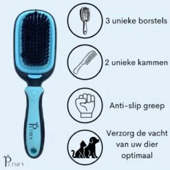 Petsify - Dierenborstel - Professionele 5 In 1 Hondenborstel - Voor Hond En Kat - Tweezijdig - Hondenkam - Kattenborstel - Kattenkam -Huisdierbenodigdheden Serie 1200x1200 327