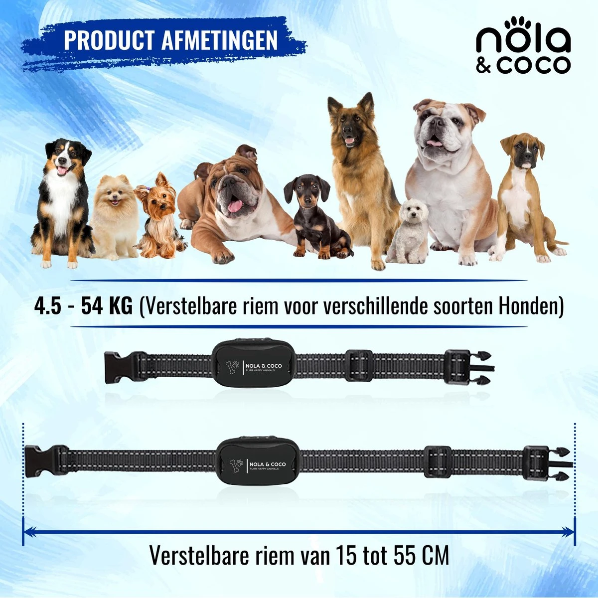 Nola & Coco® Oplaadbare Anti Blafband - 4 Kleuren - Zonder Schok - Waterdichte Diervriendelijke Blaf Halsband - Opvoedingshalsband - Voor Grote En Kleine Honden - Lichte Vibratie En Geluid - 3 Tot 60kg 3 Nola & Coco® Oplaadbare Anti Blafband - 4 Kleuren - Zonder Schok - Waterdichte Diervriendelijke Blaf Halsband - Opvoedingshalsband - Voor Grote En Kleine Honden - Lichte Vibratie En Geluid - 3 Tot 60kg - Afbeelding 3