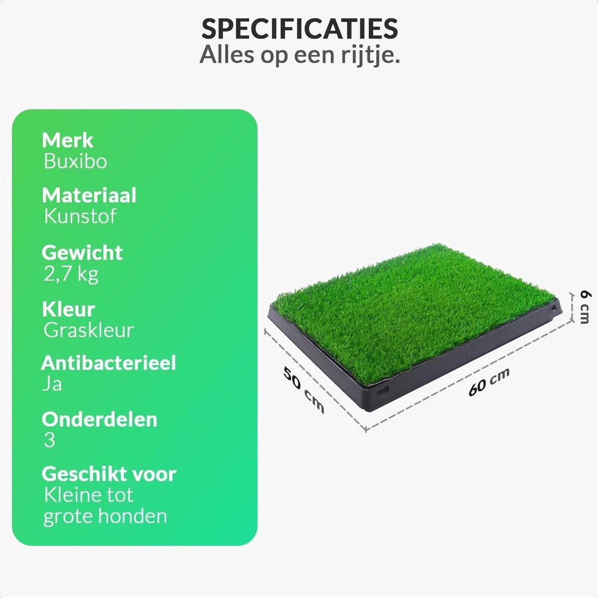 Merkloos Hondentoilet Kunstgras Met Bak - Indoor Dierentoilet - Uitneembare Opvangbak - Puppy Training Pets - Outdoor/Balkon/Tuin/Indoor Toilet - 50x64 Cm 2 Merkloos Hondentoilet Kunstgras Met Bak - Indoor Dierentoilet - Uitneembare Opvangbak - Puppy Training Pets - Outdoor/Balkon/Tuin/Indoor Toilet - 50x64 Cm - Afbeelding 2