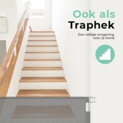 Château Animaux® - Tot 180cm Breed Traphekje Oprolbaar Hond - Stijlvolle Oplossing - Dieren Hek - Honden Hek -Huisdierbenodigdheden Serie 1200x1200 367