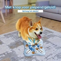 Honden Speelgoed Intelligentie – Hondenpuzzel - Interactieve Training – Voorkomt Verveling – 16 Vakjes – 11 Verplaatsbare Schuifjes - Denkspelletjes Voor Honden - Anti Schrokbak Hond – LumifyMe -Huisdierbenodigdheden Serie 1200x1200 394
