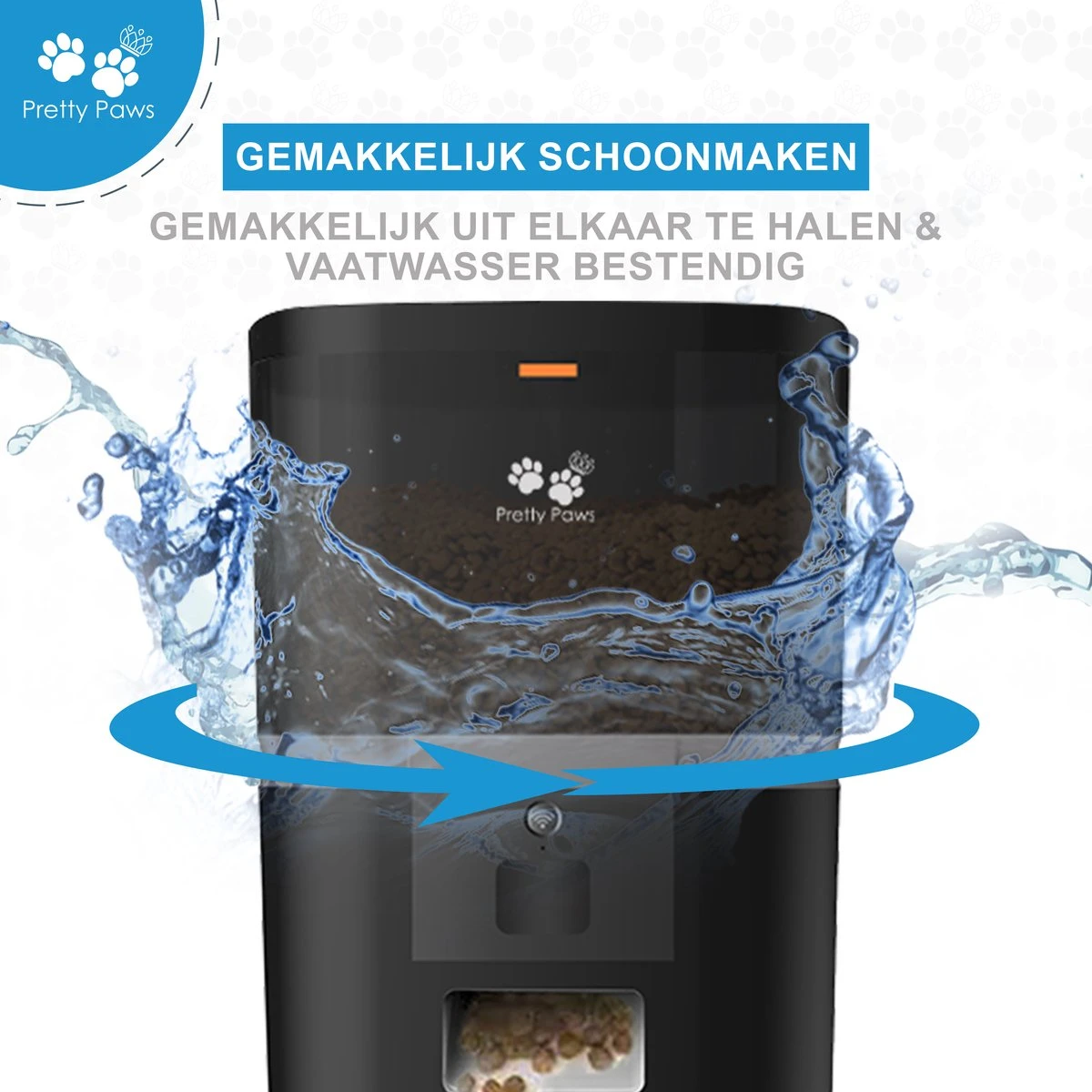 Pretty Paws QQ003 - Wifi Voermachine - Dubbele Voerbakjes - Zwart - Kat - 6L 5 Pretty Paws QQ003 - Wifi Voermachine - Dubbele Voerbakjes - Zwart - Kat - 6L - Afbeelding 5