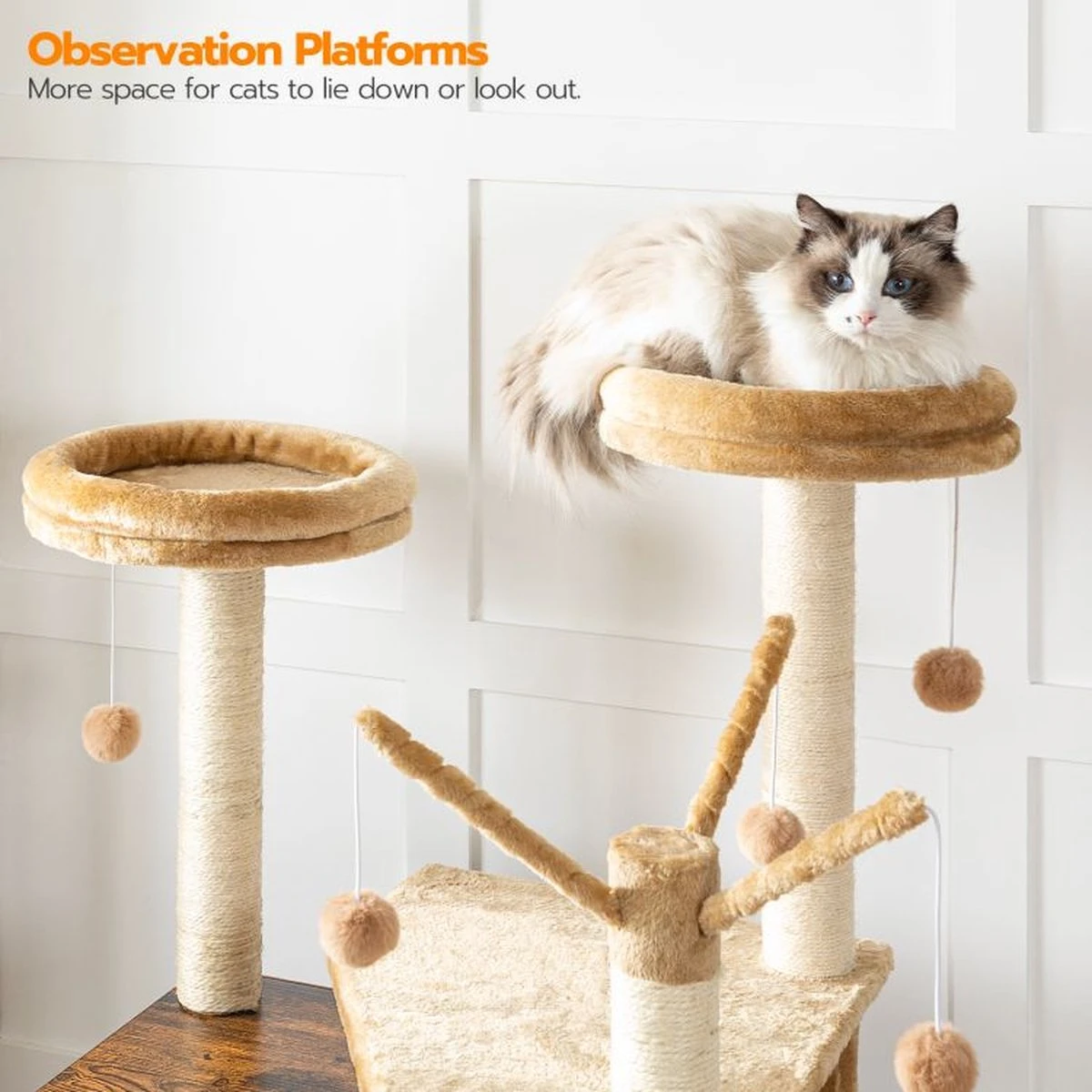 Signature Home Lola Krabpaal Met Kattenbak - Kattenbak Hangmat Mand Katten Huis - Kattenhuis Met Deur En Slot - Krabpalen Katten Huis - Kattenbakmeubel Verborgen - Alles-in-één Kattenspeelgoed Met Kattenhuis - Bruin - 70cm X 132cm X 48cm 10 Signature Home Lola Krabpaal Met Kattenbak - Kattenbak Hangmat Mand Katten Huis - Kattenhuis Met Deur En Slot - Krabpalen Katten Huis - Kattenbakmeubel Verborgen - Alles-in-één Kattenspeelgoed Met Kattenhuis - Bruin - 70cm X 132cm X 48cm - Afbeelding 10