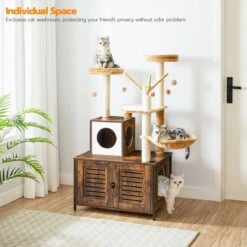 Signature Home Lola Krabpaal Met Kattenbak - Kattenbak Hangmat Mand Katten Huis - Kattenhuis Met Deur En Slot - Krabpalen Katten Huis - Kattenbakmeubel Verborgen - Alles-in-één Kattenspeelgoed Met Kattenhuis - Bruin - 70cm X 132cm X 48cm 23 Signature Home Lola Krabpaal Met Kattenbak - Kattenbak Hangmat Mand Katten Huis - Kattenhuis Met Deur En Slot - Krabpalen Katten Huis - Kattenbakmeubel Verborgen - Alles-in-één Kattenspeelgoed Met Kattenhuis - Bruin - 70cm X 132cm X 48cm -Huisdierbenodigdheden Serie 1200x1200 472