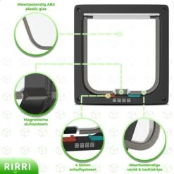 Rirri Kattenluik Met Tunnel - 4 Vergrendelingsstanden - Weersbestendig - Binnen En Buiten - Maat M - Zwart - 19 X 20 Cm 11 Rirri Kattenluik Met Tunnel - 4 Vergrendelingsstanden - Weersbestendig - Binnen En Buiten - Maat M - Zwart - 19 X 20 Cm -Huisdierbenodigdheden Serie 1200x1200 525