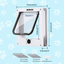 Skipoo Kattenluik Met Tunnel - Weerbestendig - Grote Kat - 4 Vergrendelingsstanden - Wit 10 Skipoo Kattenluik Met Tunnel - Weerbestendig - Grote Kat - 4 Vergrendelingsstanden - Wit -Huisdierbenodigdheden Serie 1200x1200 566